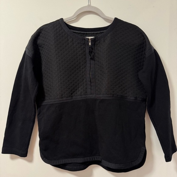 Madewell Stitchblock Pullover Sweatshirt Half Zip Size XS - Picture 3 of 9
